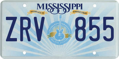 MS license plate ZRV855