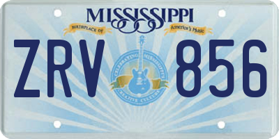 MS license plate ZRV856