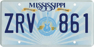 MS license plate ZRV861