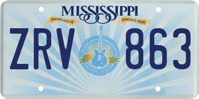 MS license plate ZRV863