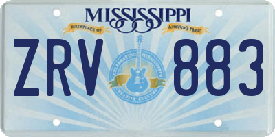 MS license plate ZRV883