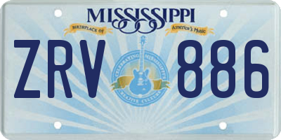 MS license plate ZRV886