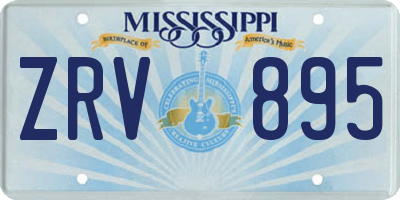 MS license plate ZRV895