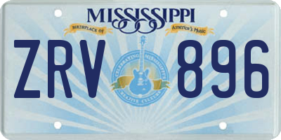 MS license plate ZRV896