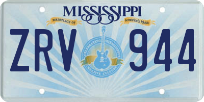 MS license plate ZRV944