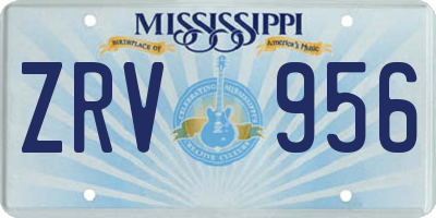 MS license plate ZRV956