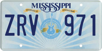 MS license plate ZRV971