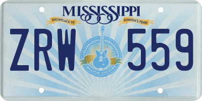 MS license plate ZRW559