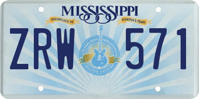 MS license plate ZRW571