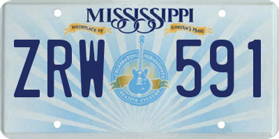 MS license plate ZRW591
