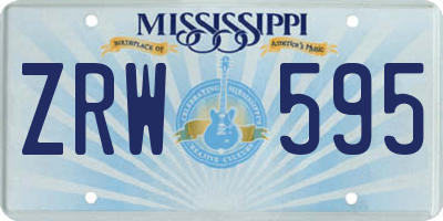 MS license plate ZRW595