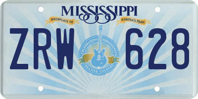 MS license plate ZRW628