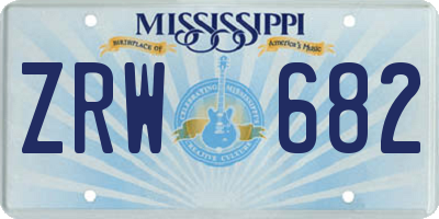 MS license plate ZRW682