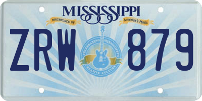MS license plate ZRW879