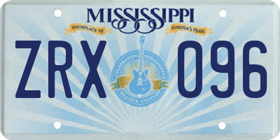 MS license plate ZRX096