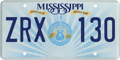 MS license plate ZRX130