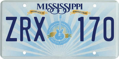 MS license plate ZRX170