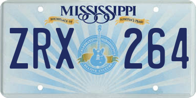 MS license plate ZRX264
