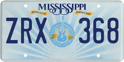 MS license plate ZRX368