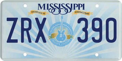 MS license plate ZRX390