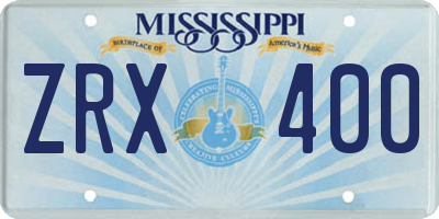 MS license plate ZRX400
