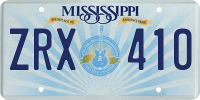 MS license plate ZRX410