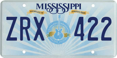 MS license plate ZRX422