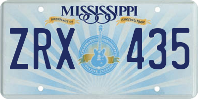 MS license plate ZRX435