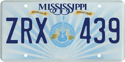 MS license plate ZRX439
