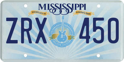 MS license plate ZRX450