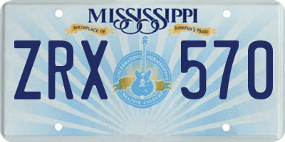 MS license plate ZRX570