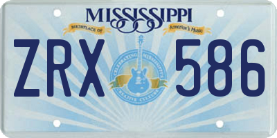 MS license plate ZRX586