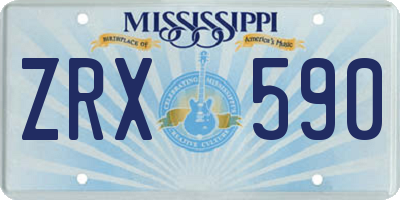 MS license plate ZRX590