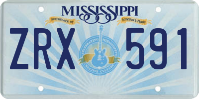 MS license plate ZRX591