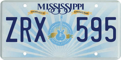 MS license plate ZRX595