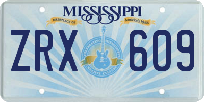MS license plate ZRX609