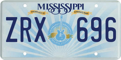 MS license plate ZRX696