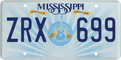 MS license plate ZRX699
