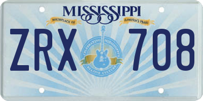 MS license plate ZRX708