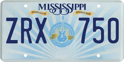 MS license plate ZRX750