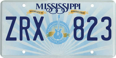 MS license plate ZRX823
