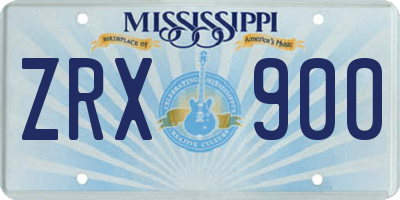 MS license plate ZRX900