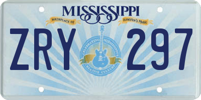 MS license plate ZRY297