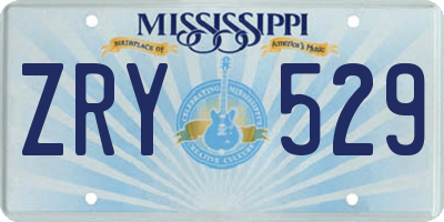 MS license plate ZRY529