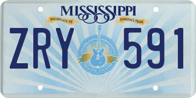 MS license plate ZRY591