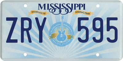 MS license plate ZRY595
