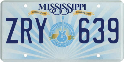 MS license plate ZRY639