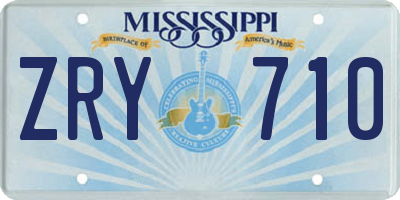 MS license plate ZRY710