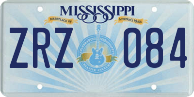MS license plate ZRZ084