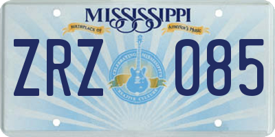 MS license plate ZRZ085